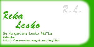 reka lesko business card